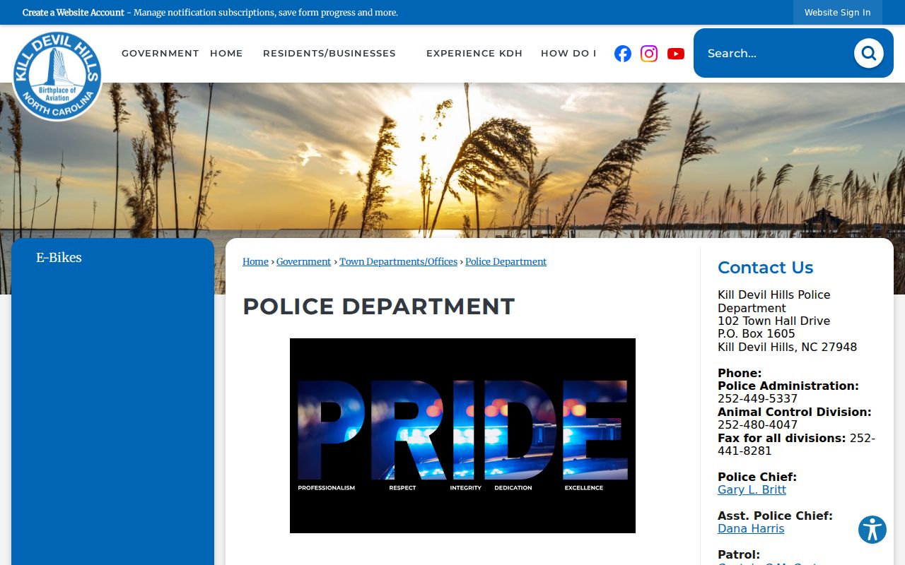 Dare County court docket access for Kill Devil Hills police court referral